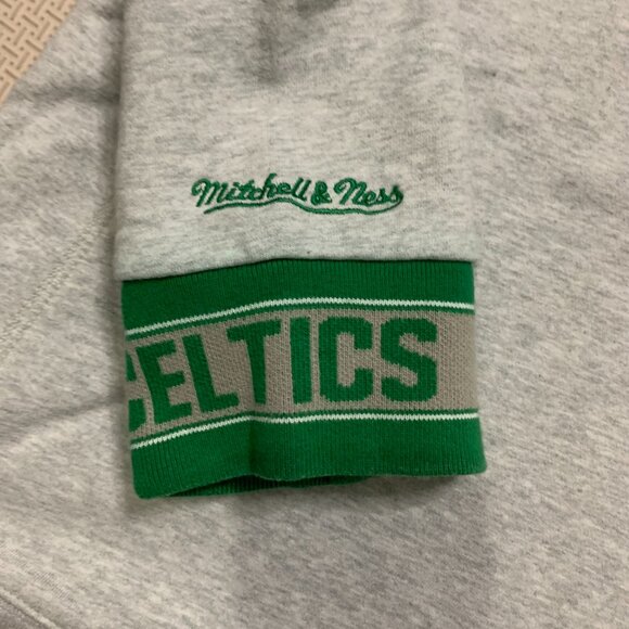 Mitchell & Ness Boston Celtics Crewneck Sweatshirt 3XL NBA Gray Green Stitched - Picture 4 of 9